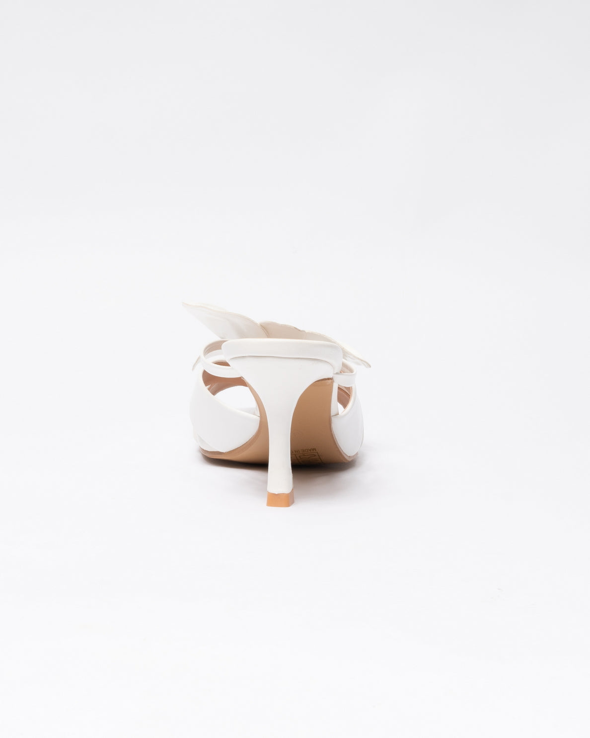 Sandalo in ecopelle con Fiore - Bianco