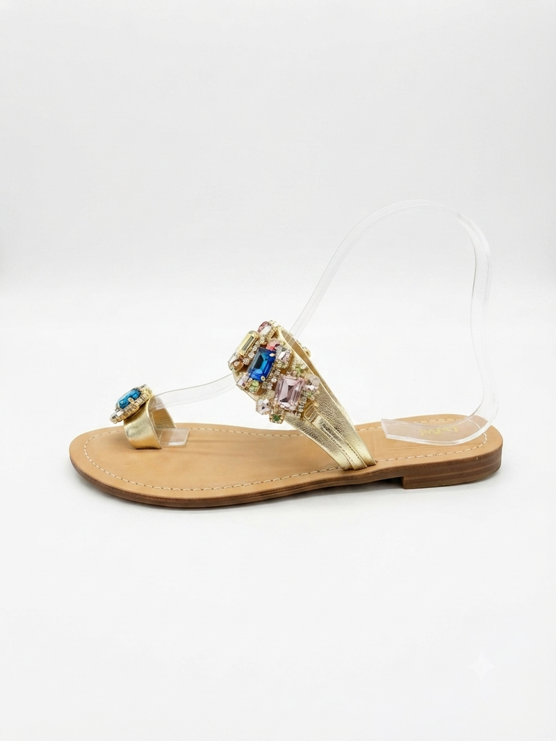 Sandalo Gioiello multicolore - Oro