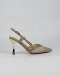 Décolleté Slingback Gioiello in Glitter e Strass – Oro