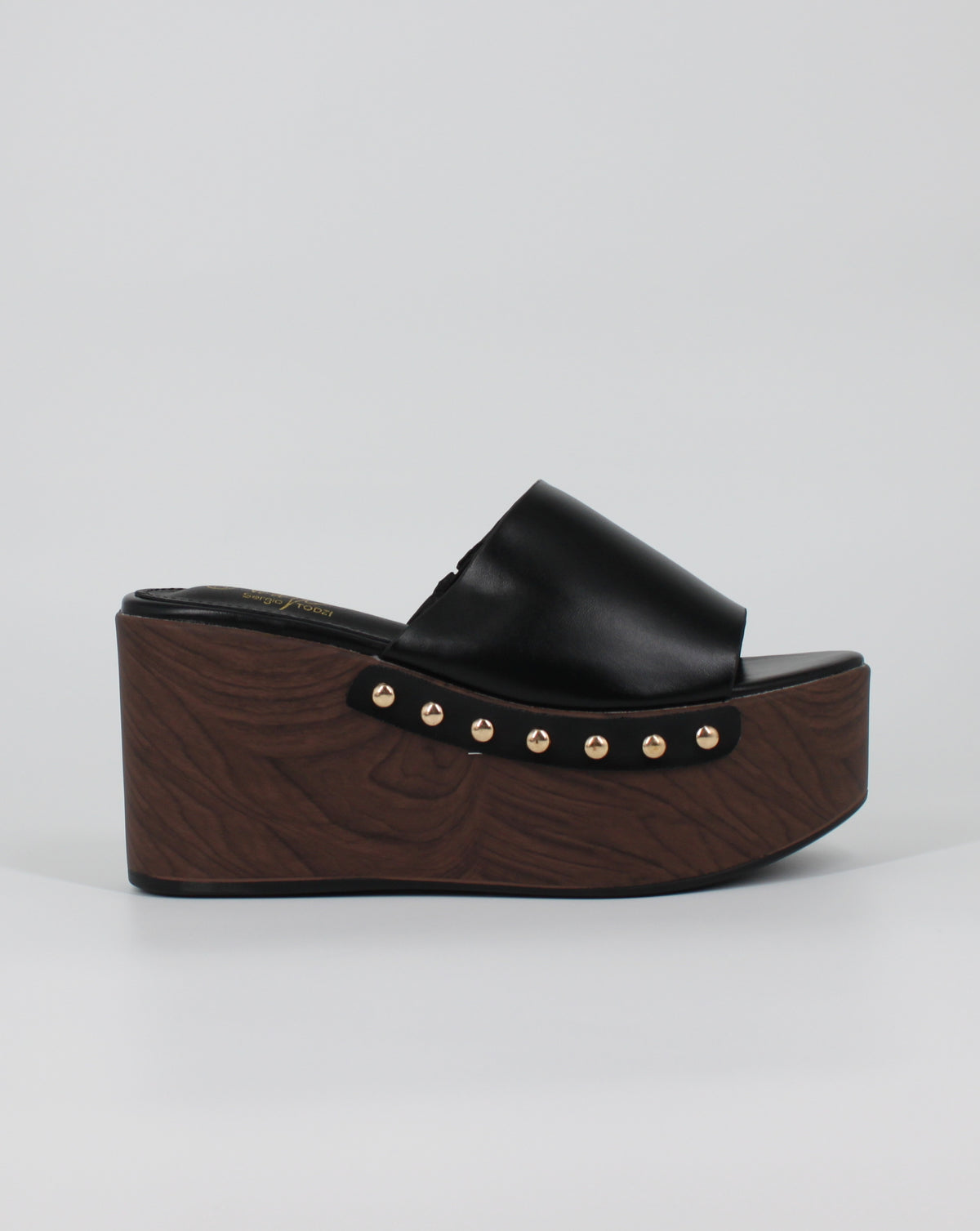 Sabot Platform con Dettagli Borchie – Nero