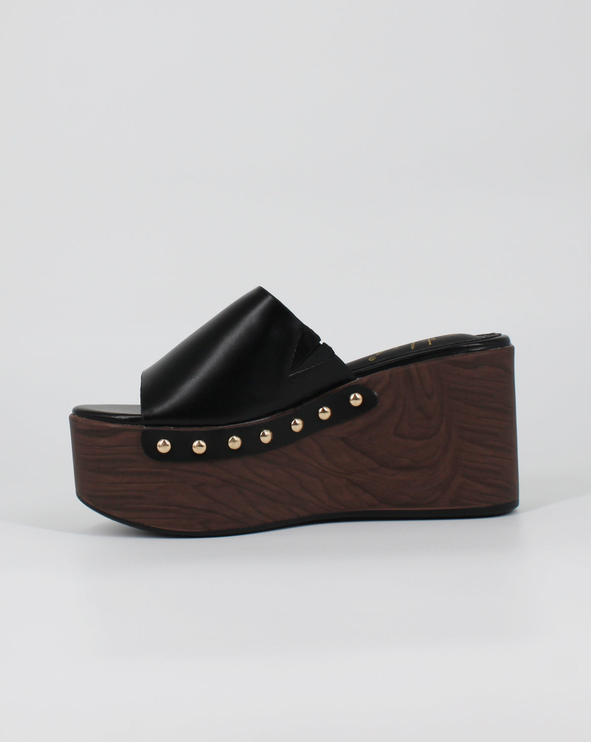 Sabot Platform con Dettagli Borchie – Nero