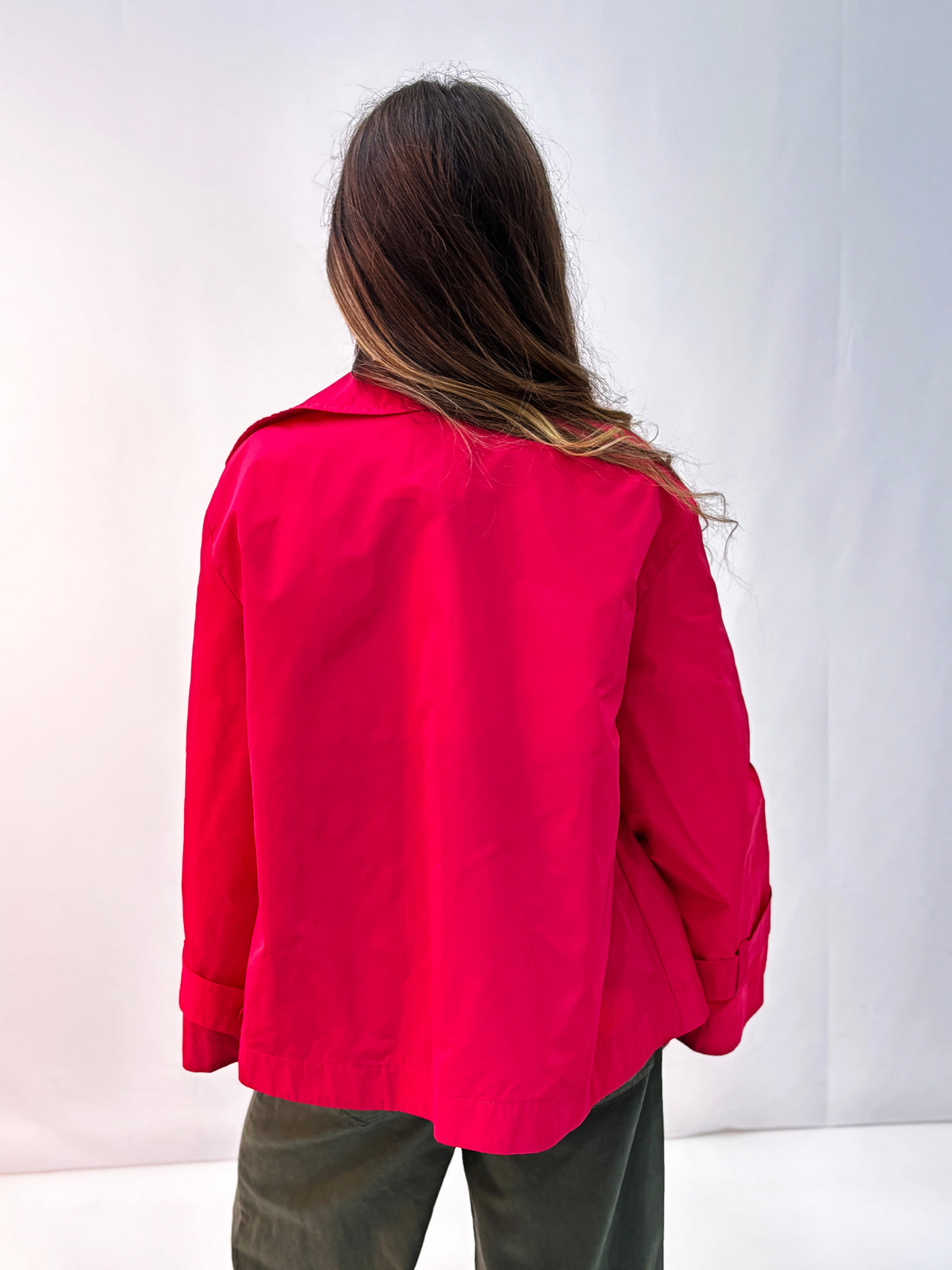 Giacca Trench Doppiopetto Please - Fucsia