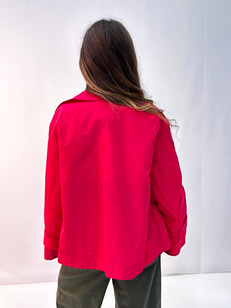Giacca Trench Doppiopetto Please - Fucsia