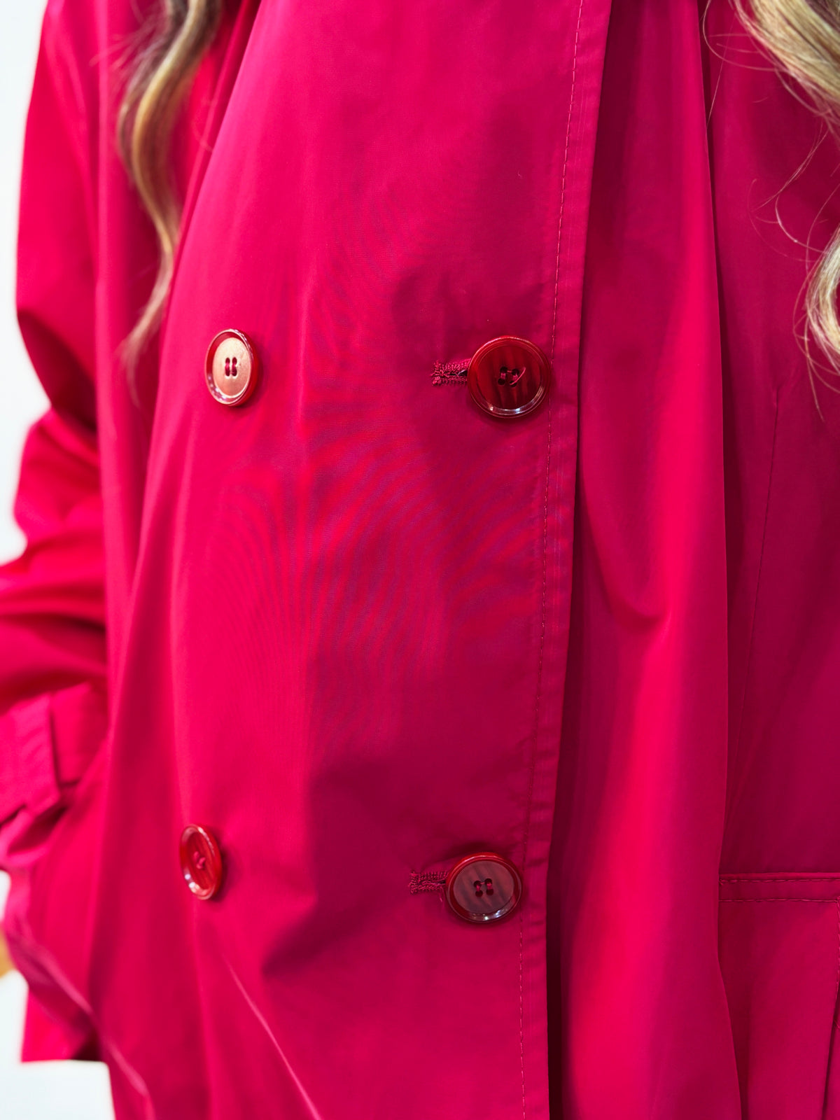 Giacca Trench Doppiopetto Please - Fucsia