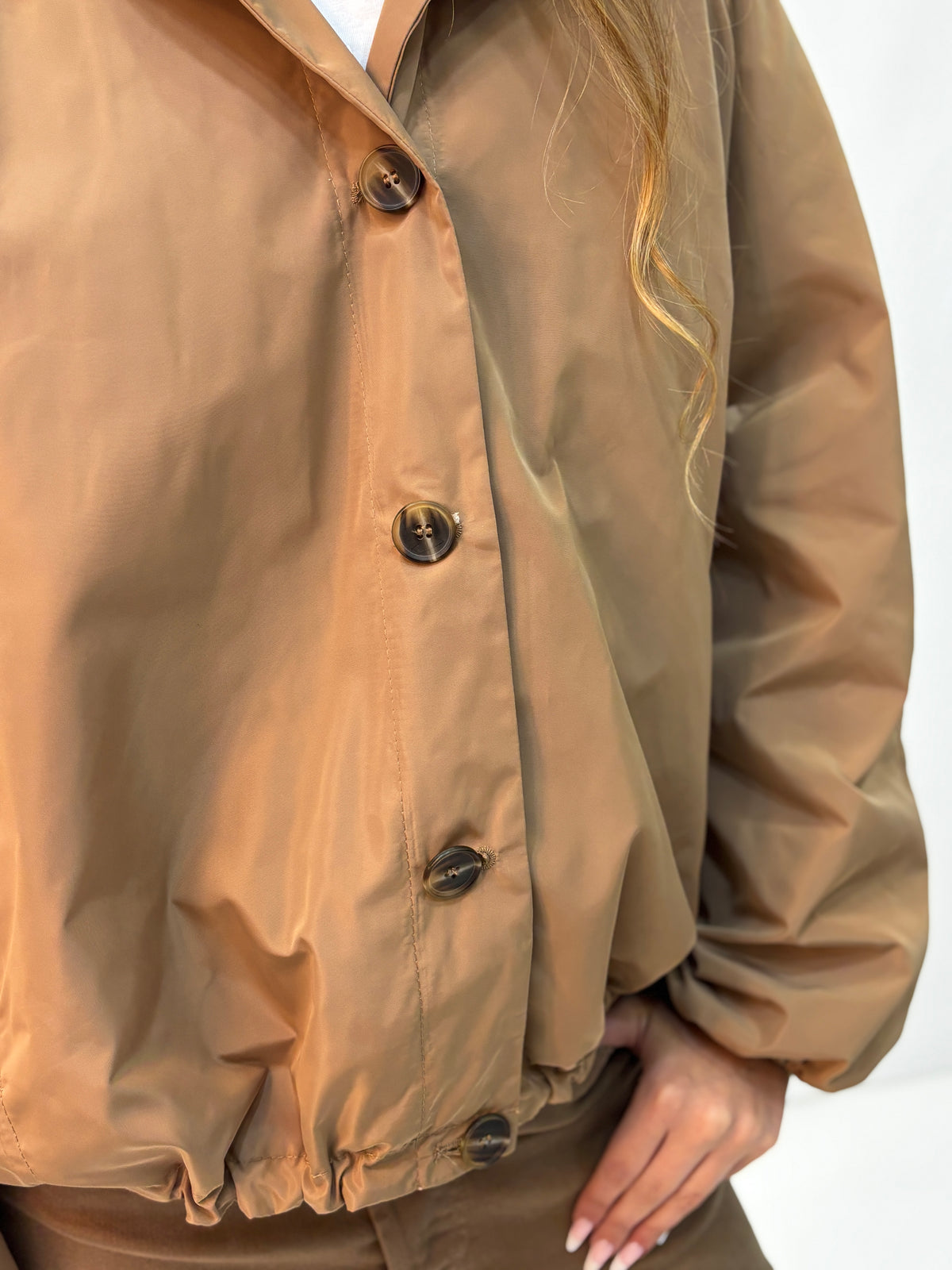 Giubbino Please Bomber Leggero - Camel