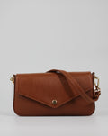 Borsa Clutch in Vera Pelle - Cammello