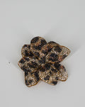 Spilla e Clip Gioiello a Fiore con Strass Animalier
