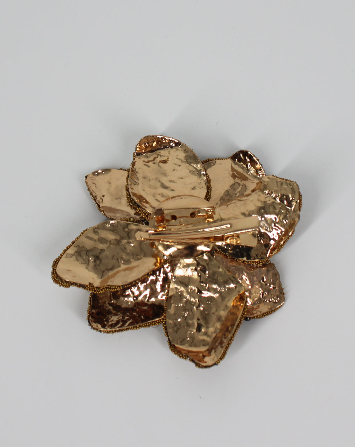 Spilla e Clip Gioiello a Fiore con Strass Animalier