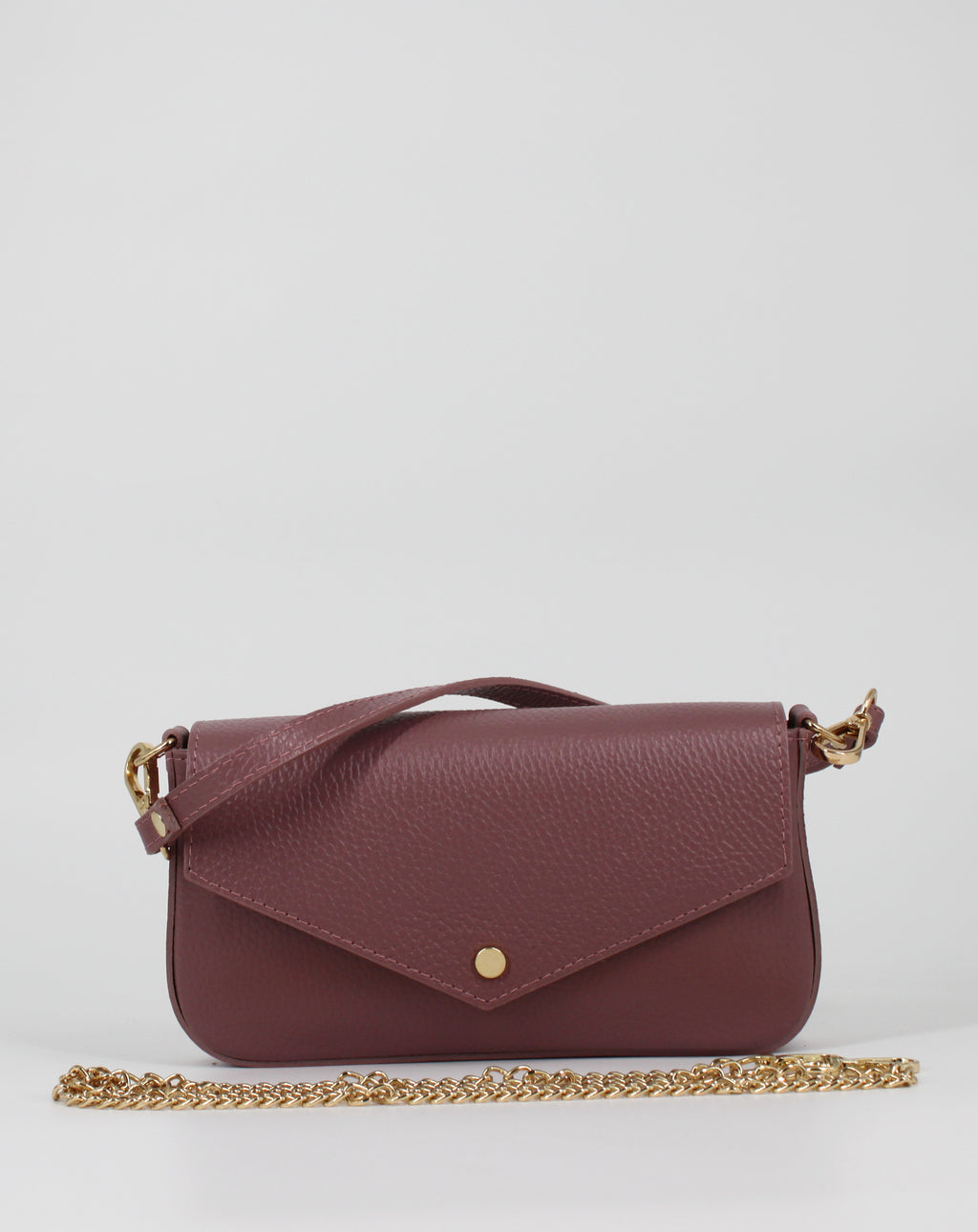 Borsa Clutch in Vera Pelle - Rosa antico