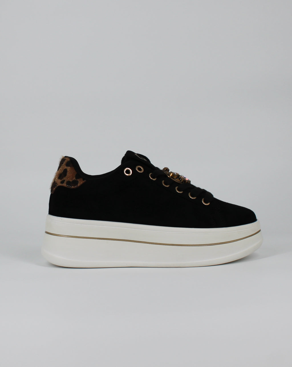 Sneakers Platform Gold&Gold - Nero