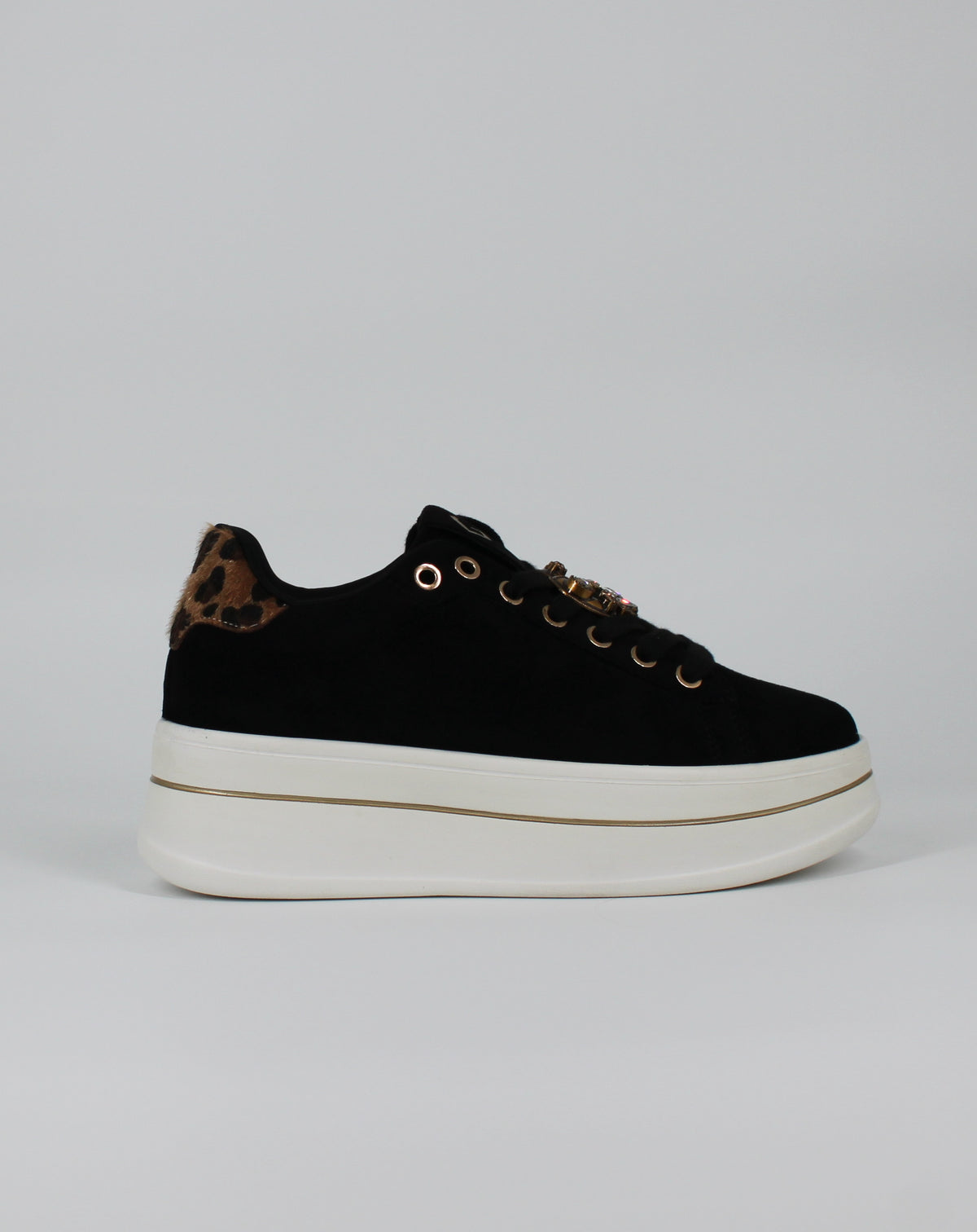 Sneakers Platform Gold&Gold - Nero