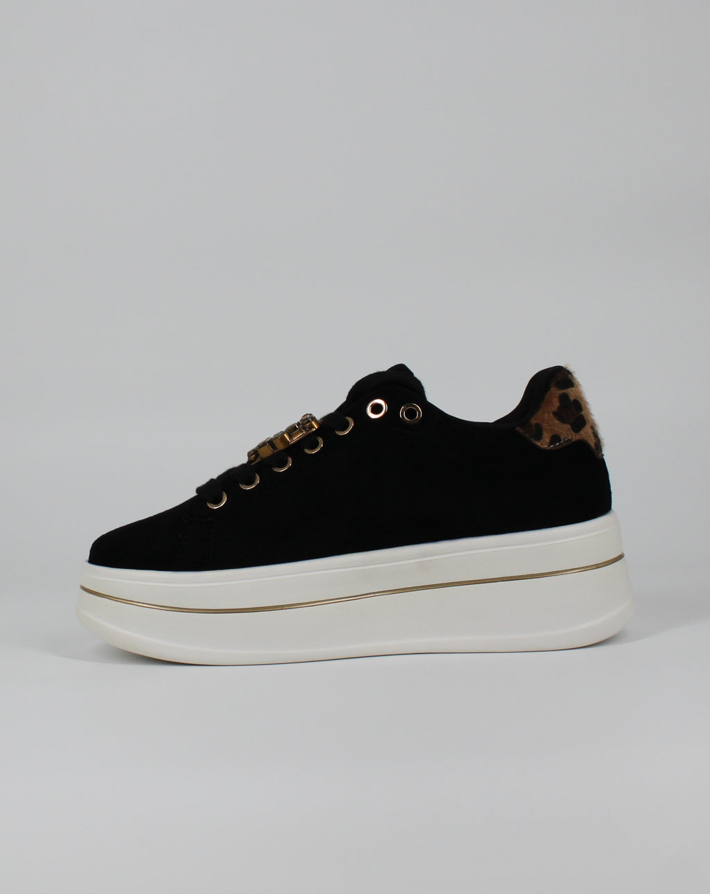 Sneakers Platform Gold&Gold - Nero