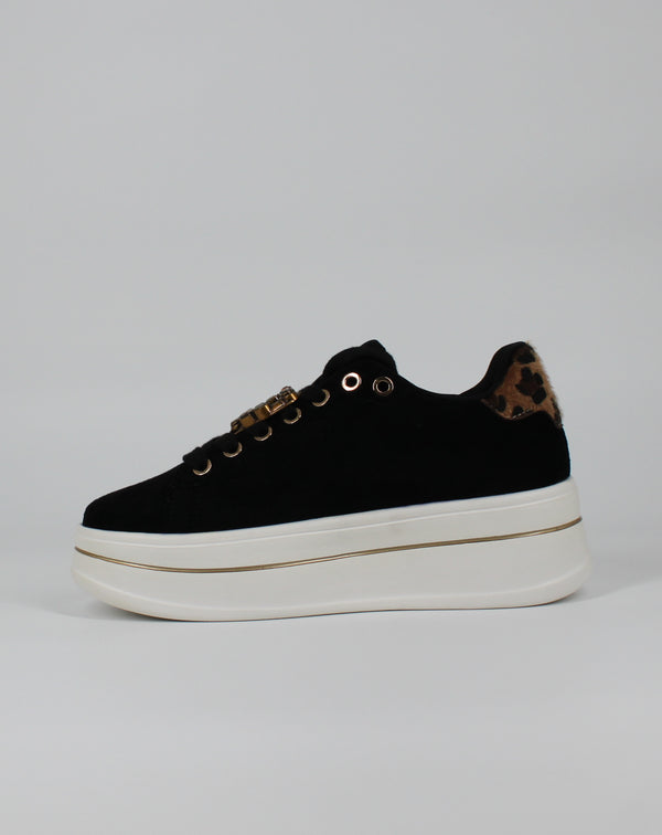 Sneakers Platform Gold&Gold - Nero