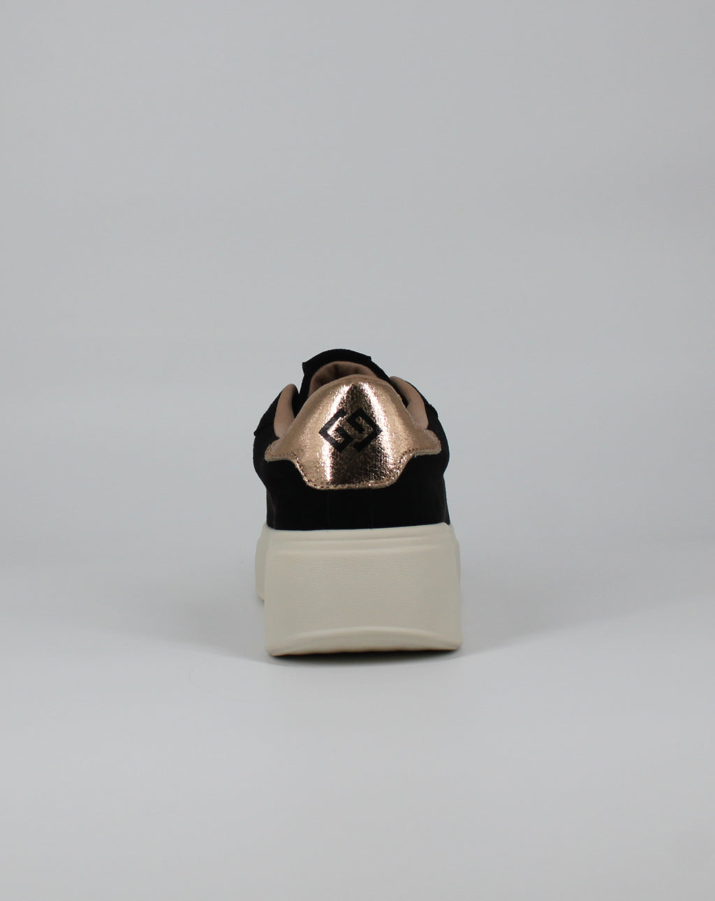 Sneakers Platform Gold&Gold con tallone laminato  - Nero
