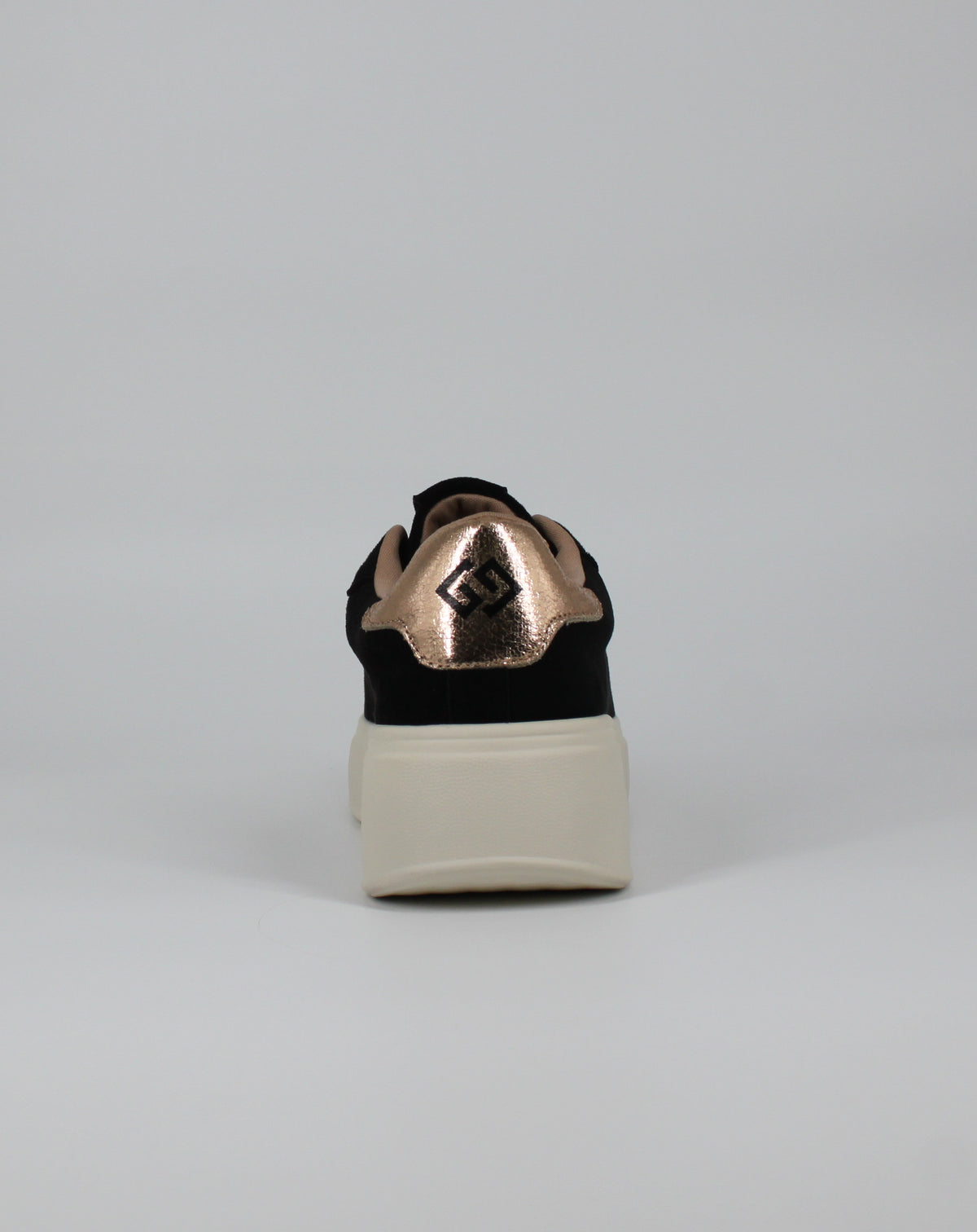 Sneakers Platform Gold&Gold con tallone laminato  - Nero