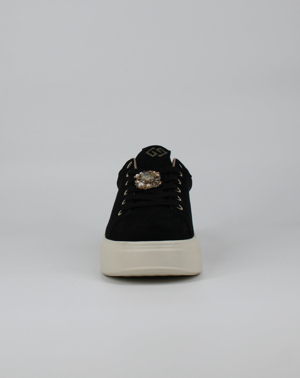 Sneakers Platform Gold&Gold con tallone laminato  - Nero