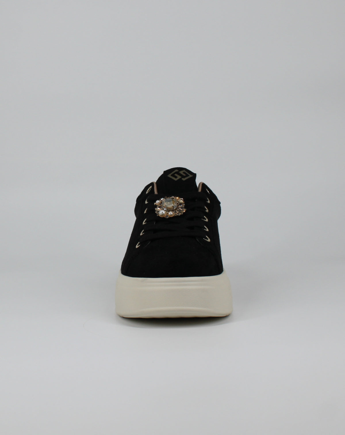 Sneakers Platform Gold&Gold con tallone laminato  - Nero