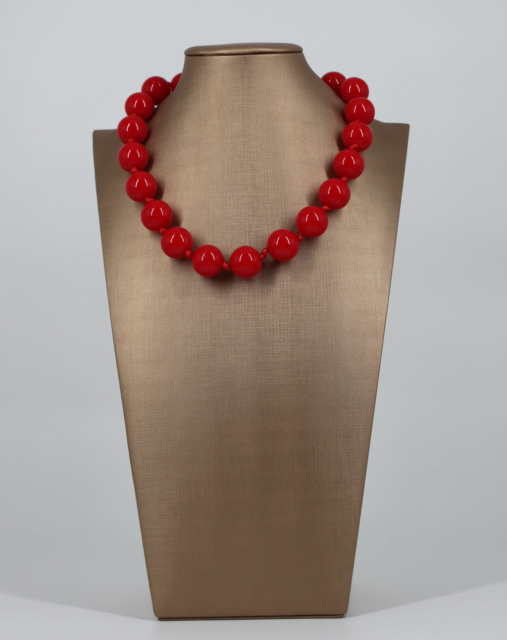Collana Girocollo a Sfere - Rosso
