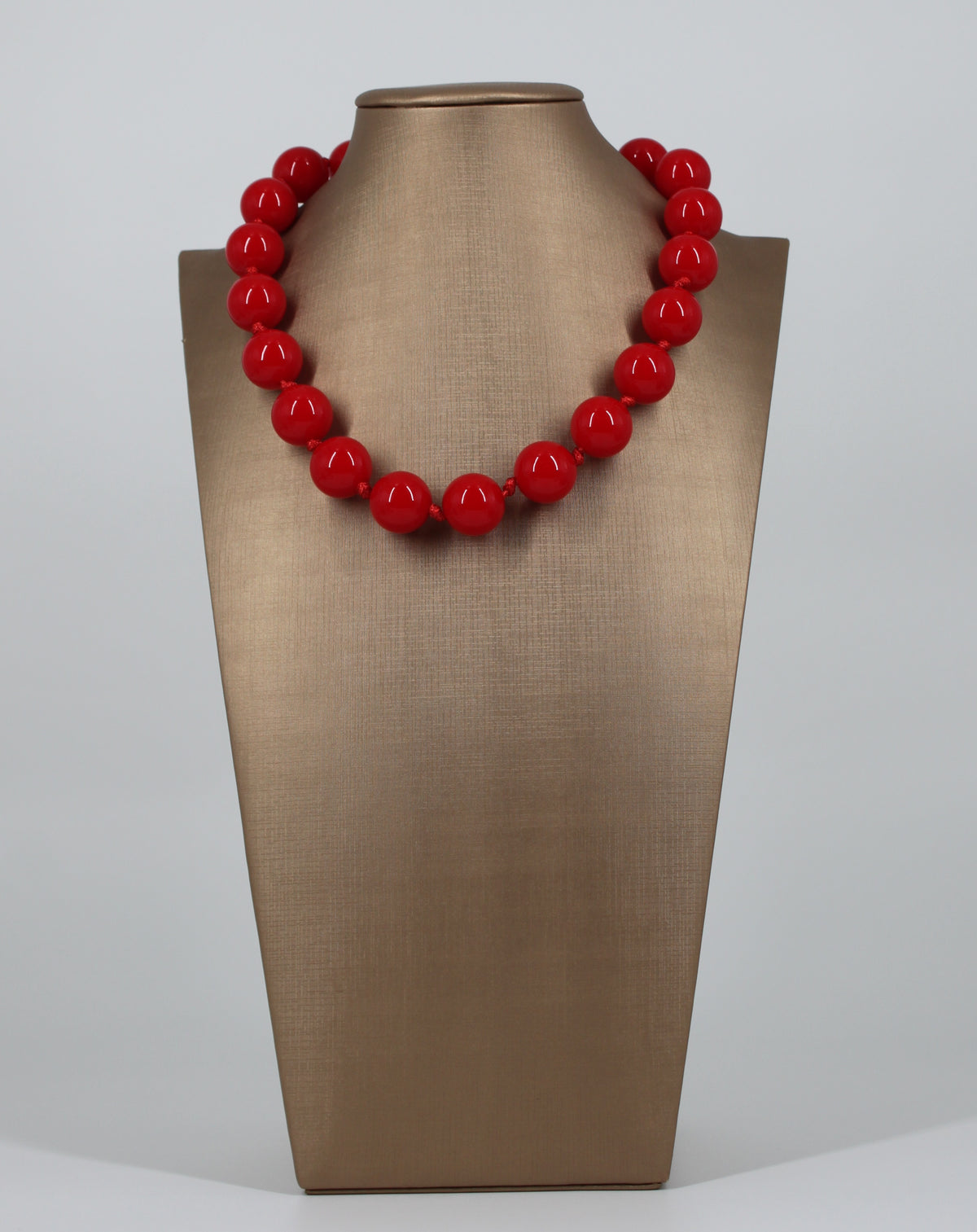Collana Girocollo a Sfere - Rosso