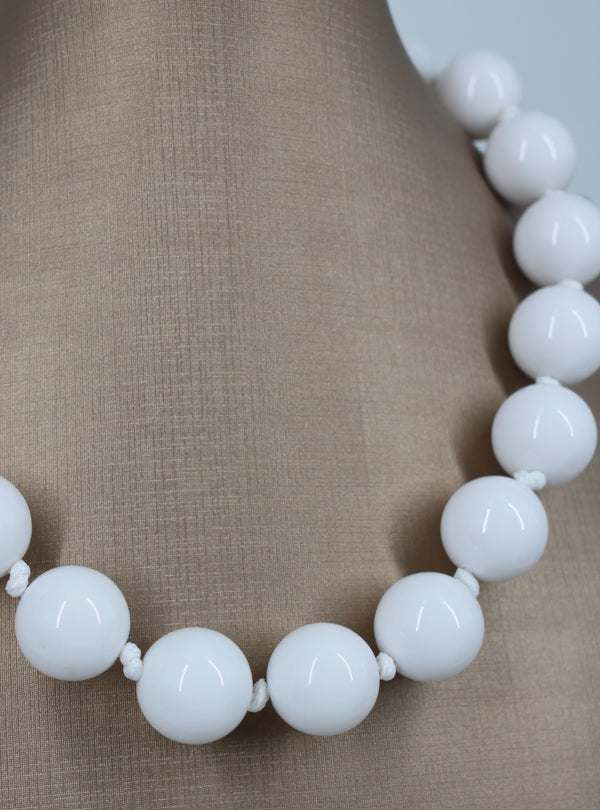 Collana Girocollo a Sfere - Bianco