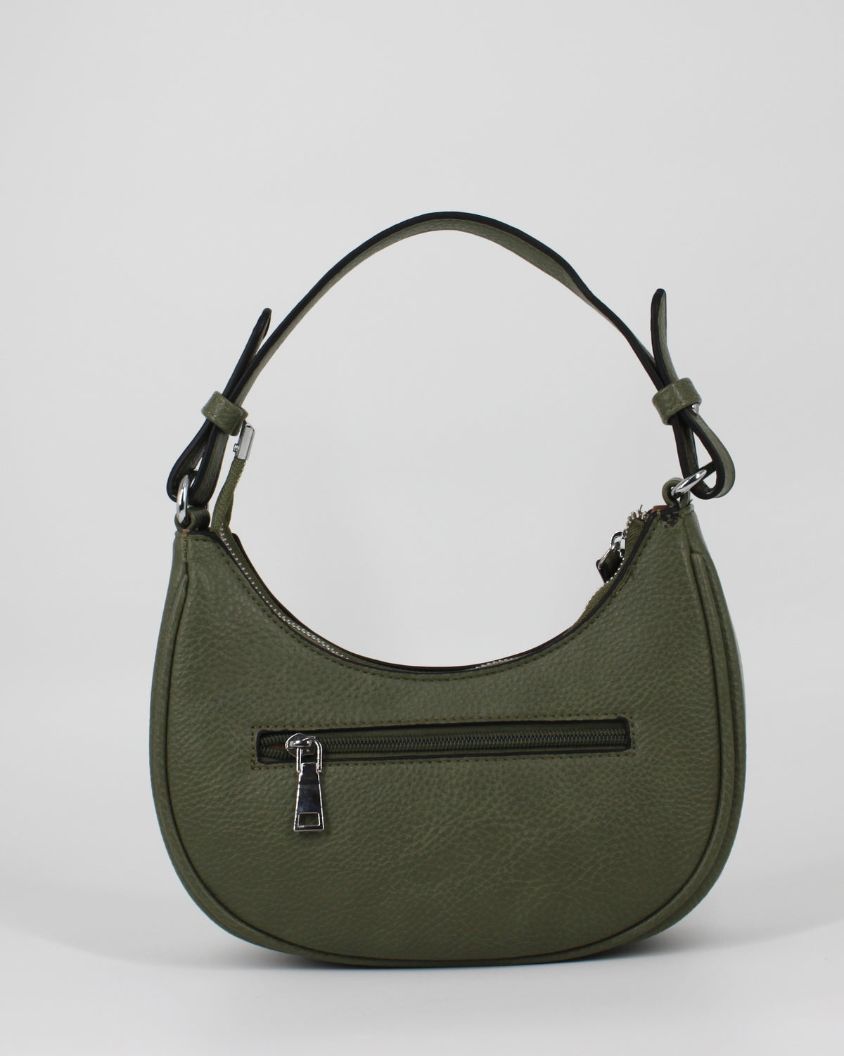 Borsa a Mezzaluna in ecopelle – Verde