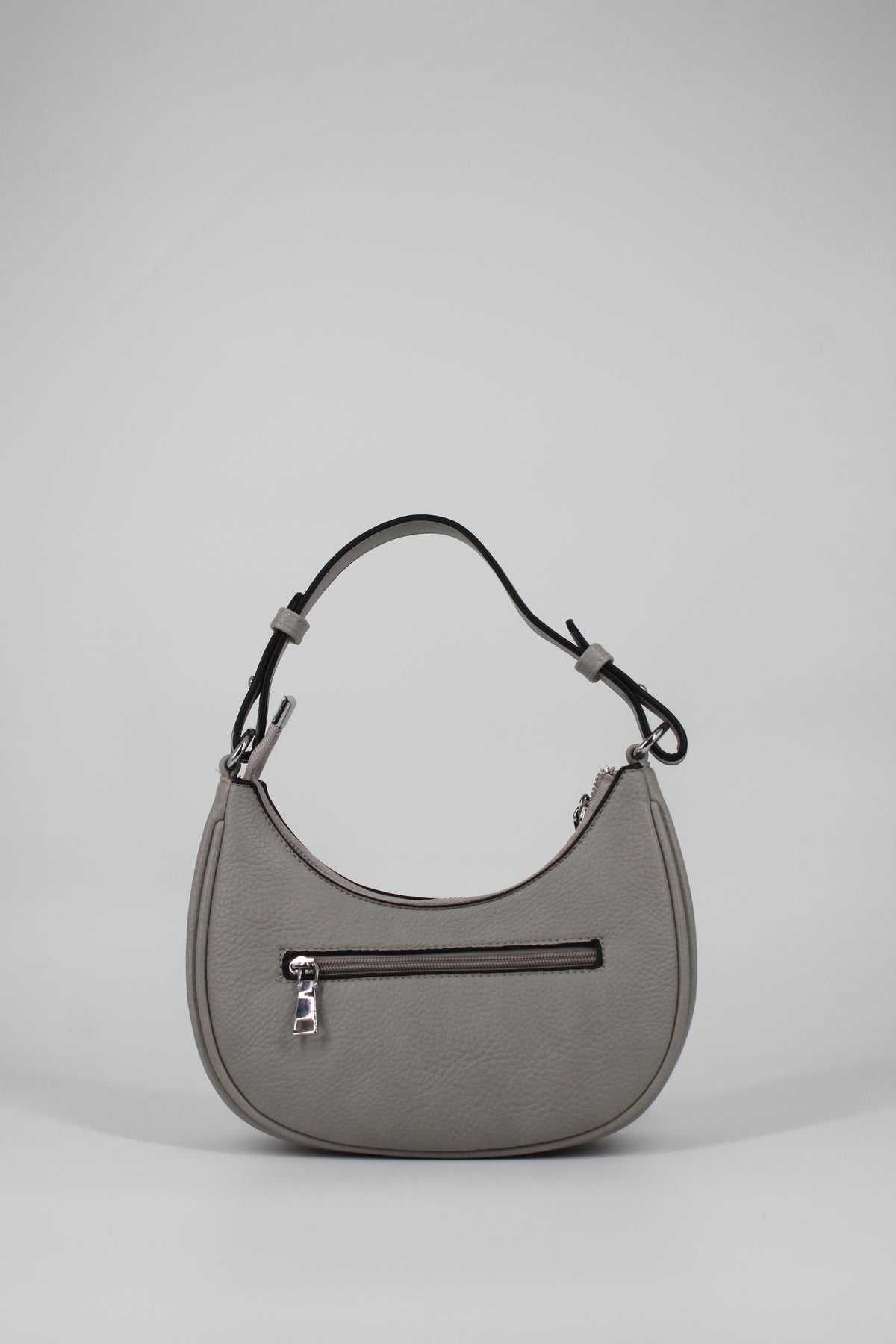 Borsa a Mezzaluna in ecopelle – Grigio Chiaro
