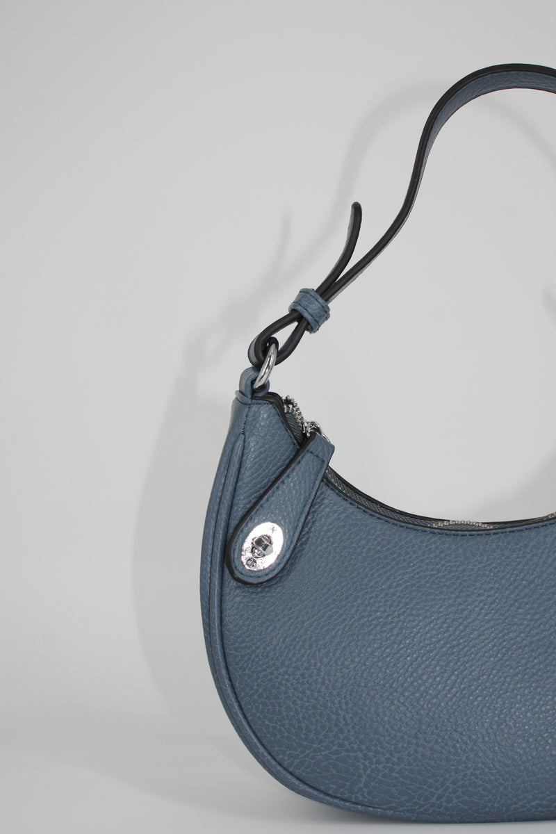 Borsa a Mezzaluna in ecopelle – Azzurro