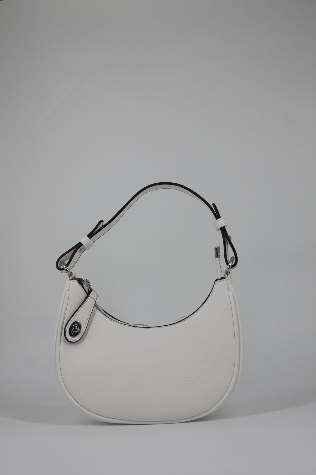 Borsa a Mezzaluna in ecopelle – Bianco