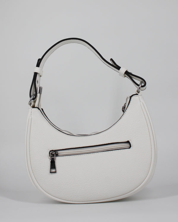 Borsa a Mezzaluna in ecopelle – Bianco