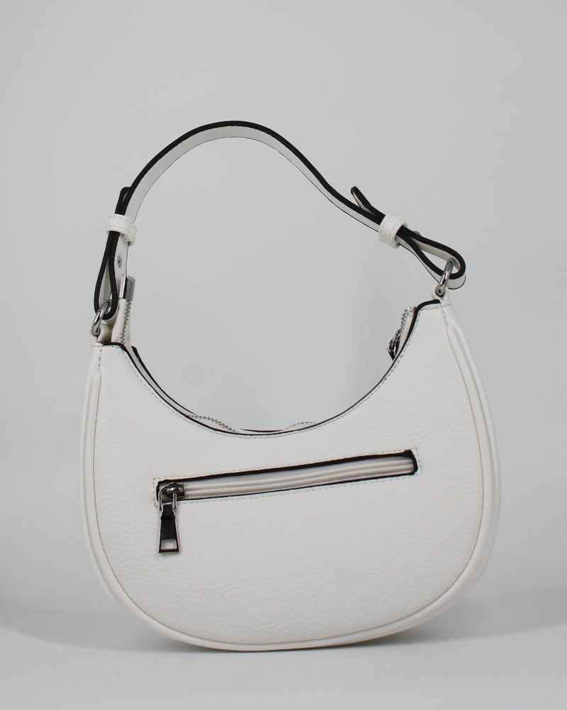 Borsa a Mezzaluna in ecopelle – Bianco