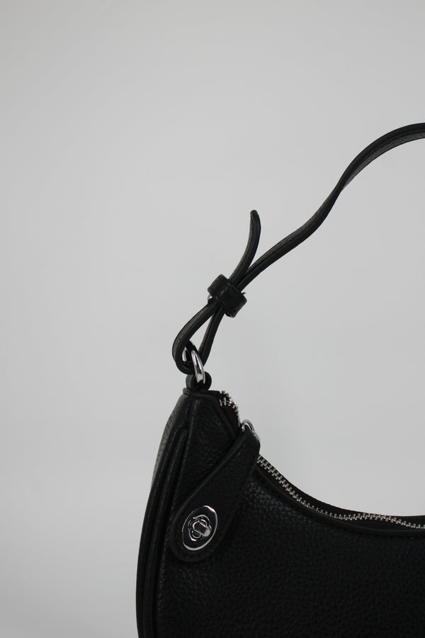 Borsa a Mezzaluna in ecopelle – Nero