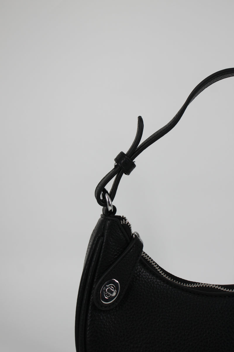Borsa a Mezzaluna in ecopelle – Nero