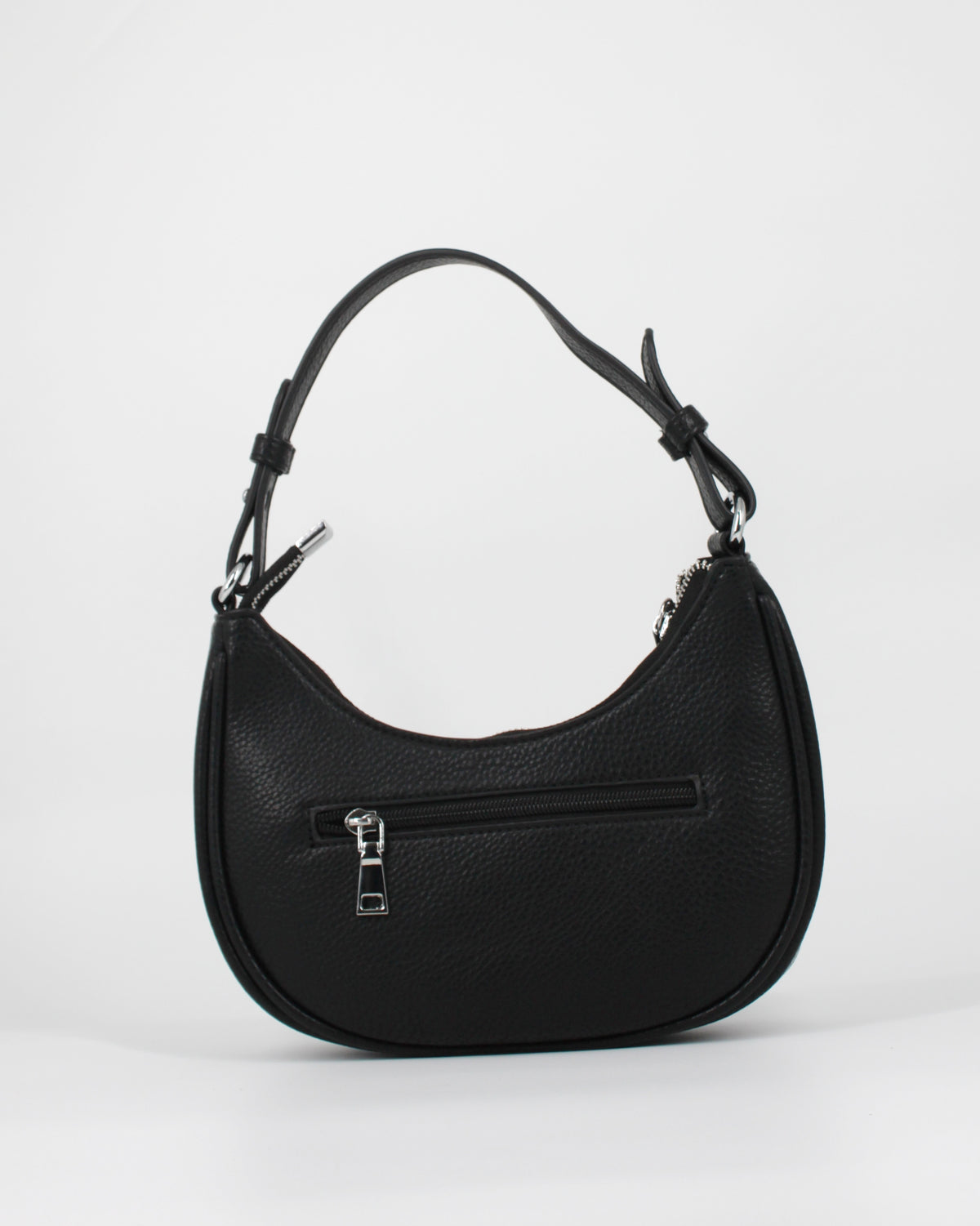 Borsa a Mezzaluna in ecopelle – Nero