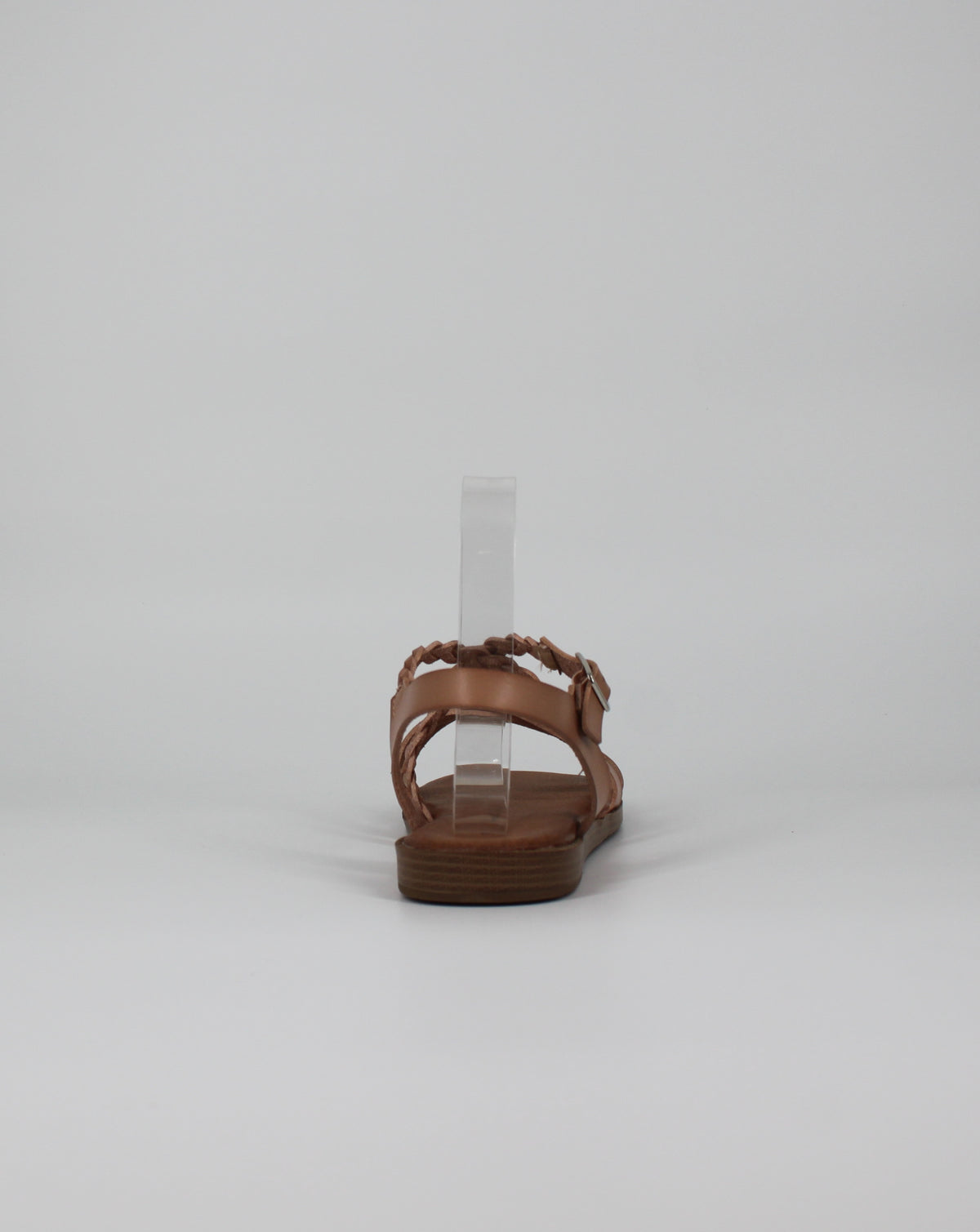 Sandalo Basso in ecopelle con Listini Intrecciati – Khaki