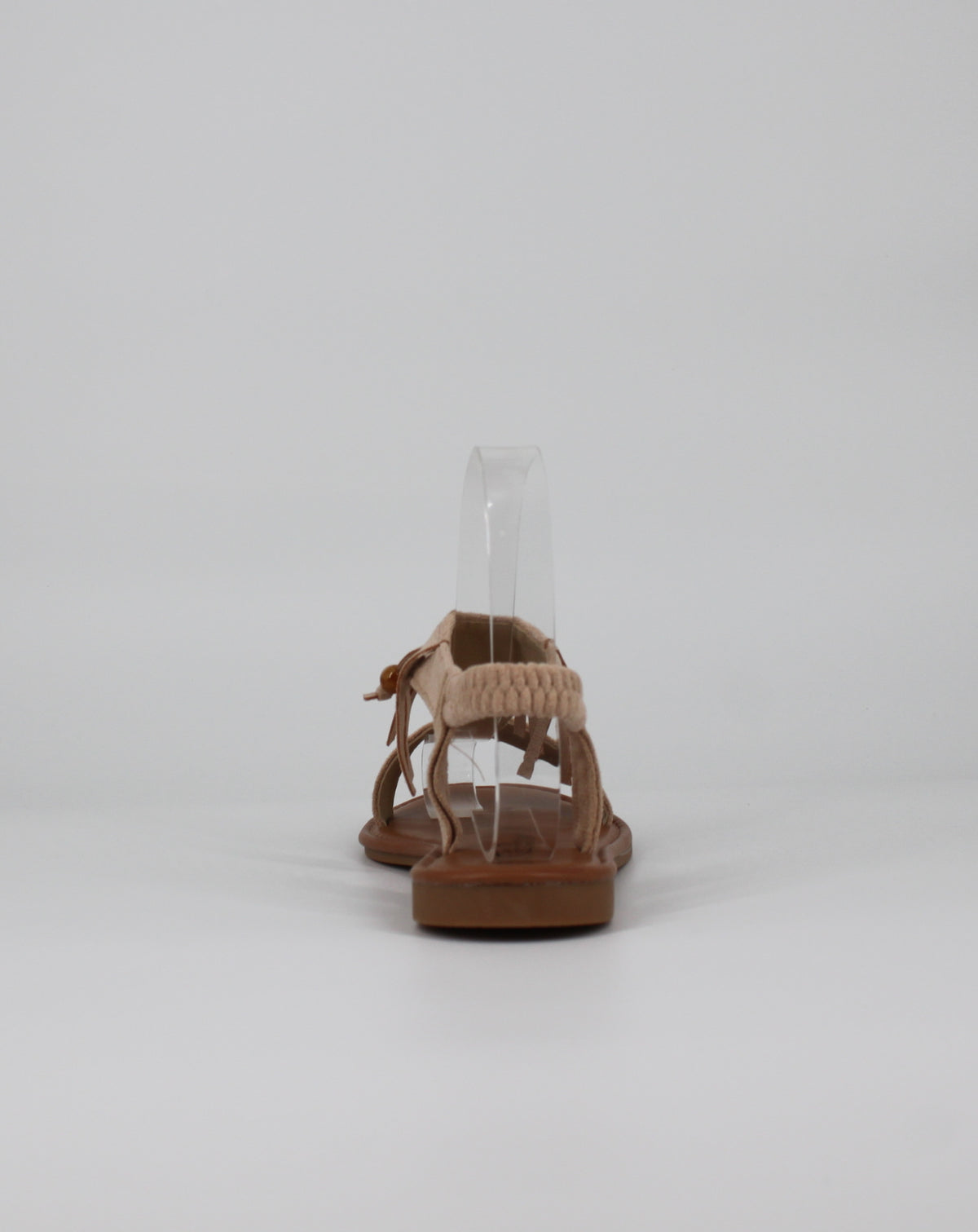 Sandalo basso con Frange - Beige