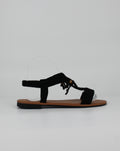 Sandalo basso con Frange - Nero