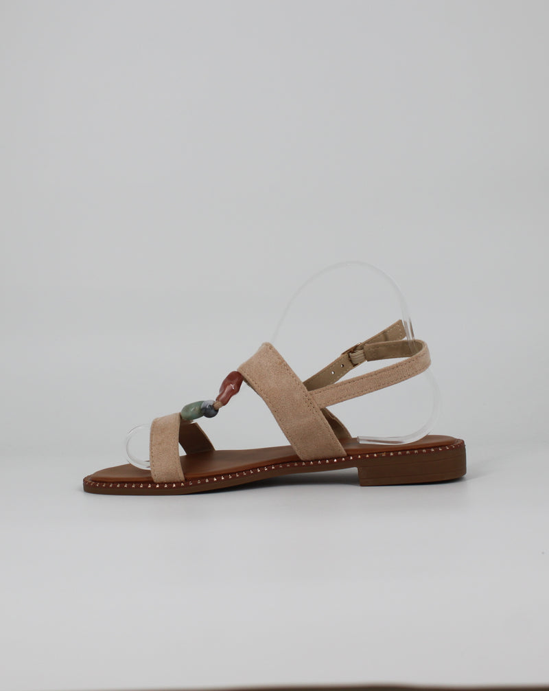 Sandalo Basso Etnico - Beige
