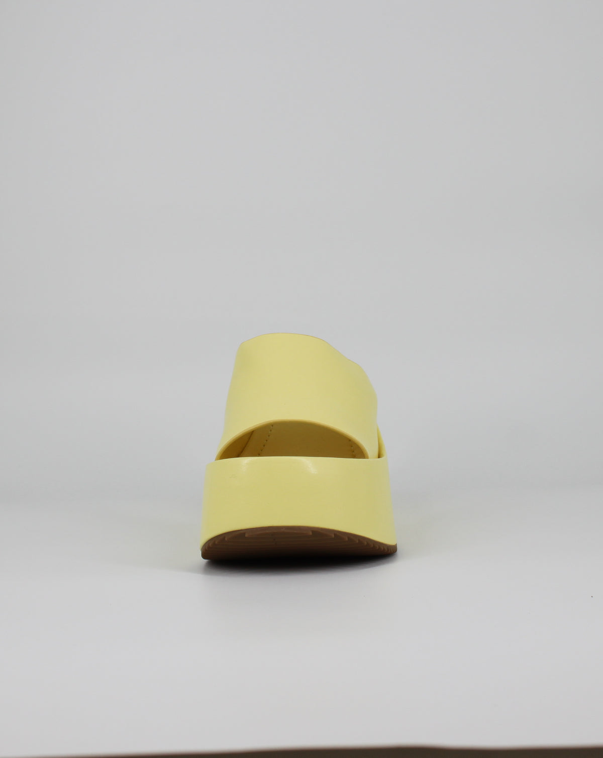 Sabot Donna con Zeppa Alta e Plateau – Giallo Pastello