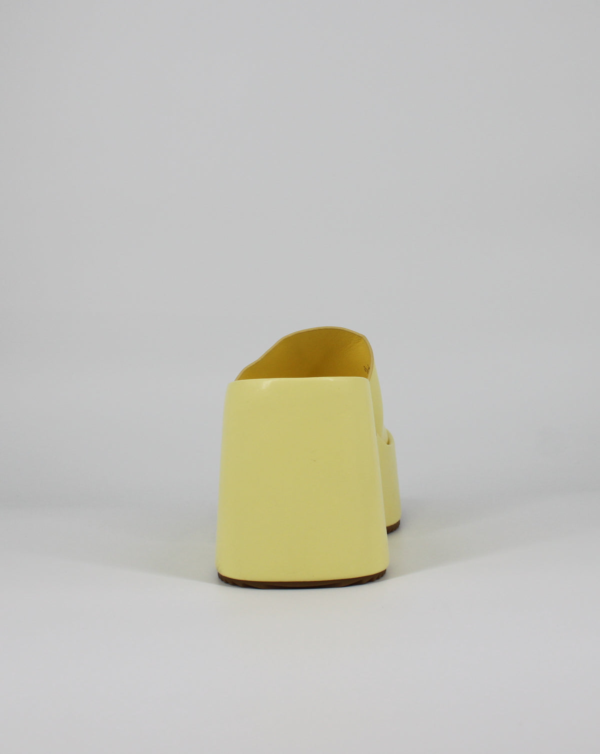 Sabot Donna con Zeppa Alta e Plateau – Giallo Pastello