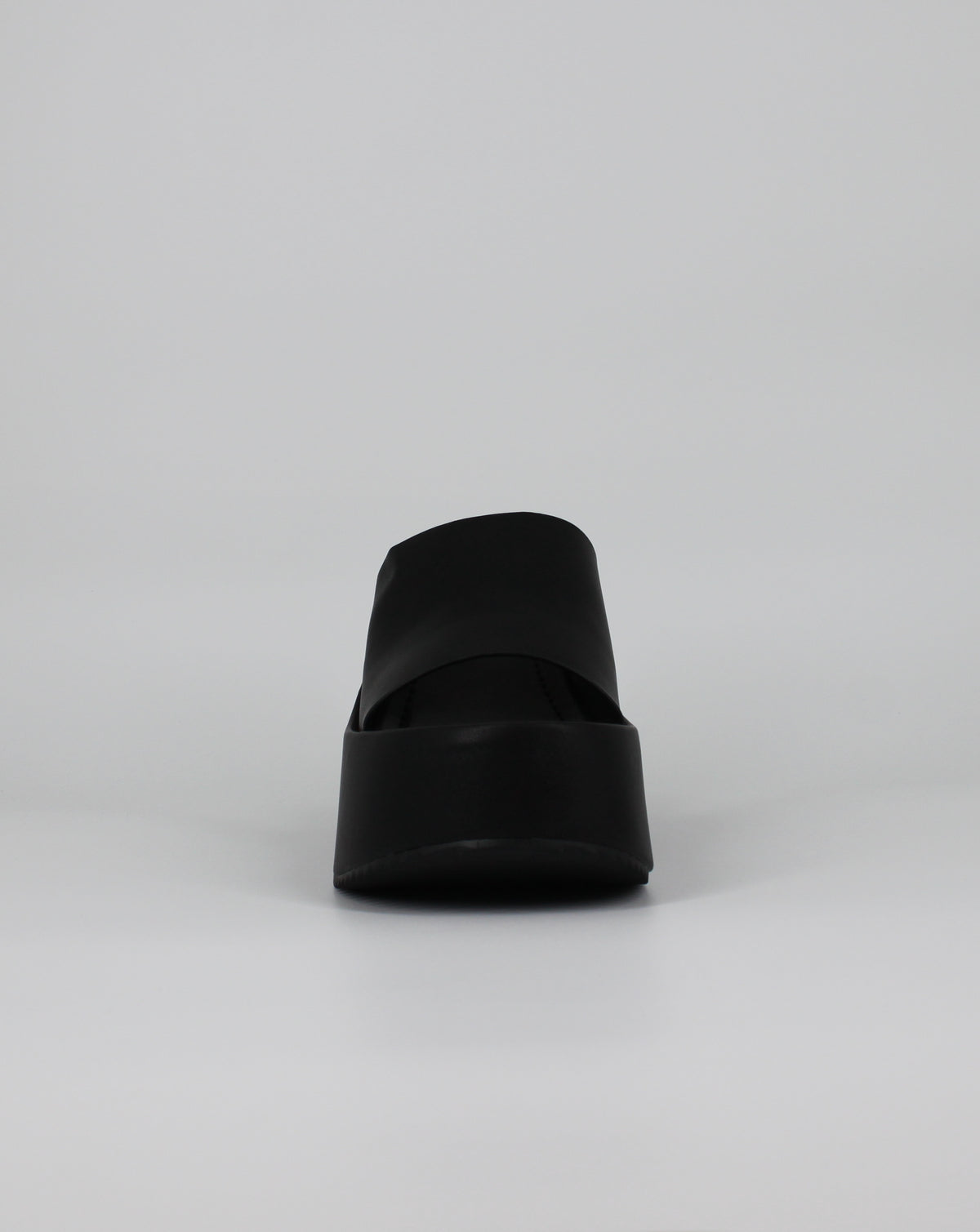 Sabot Donna con Zeppa Alta e Plateau – Nero