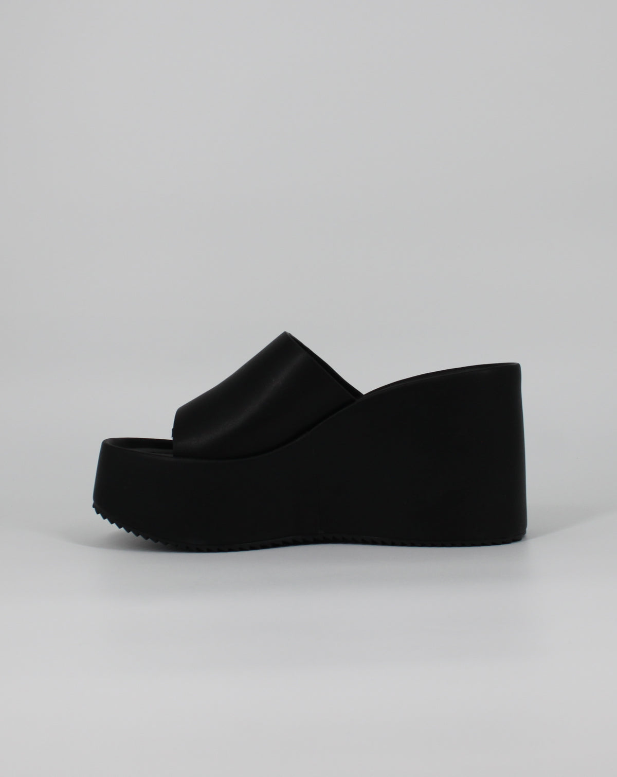 Sabot Donna con Zeppa Alta e Plateau – Nero