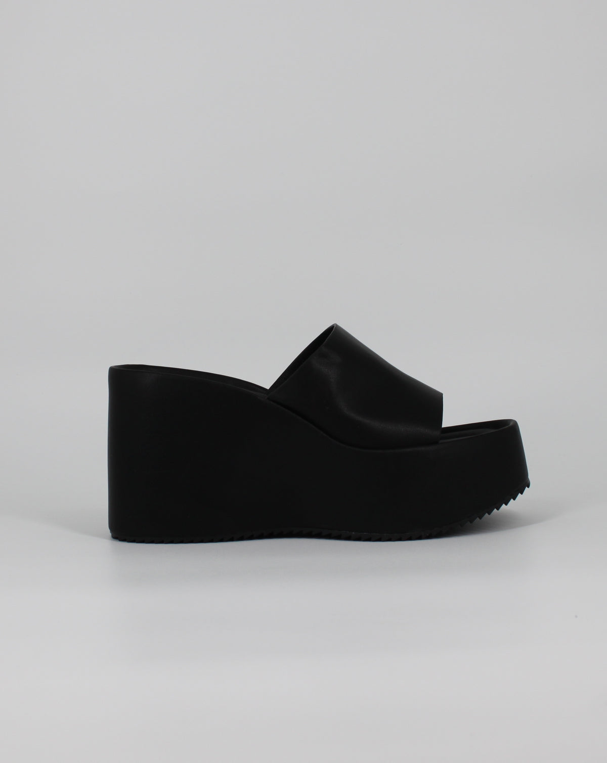 Sabot Donna con Zeppa Alta e Plateau – Nero