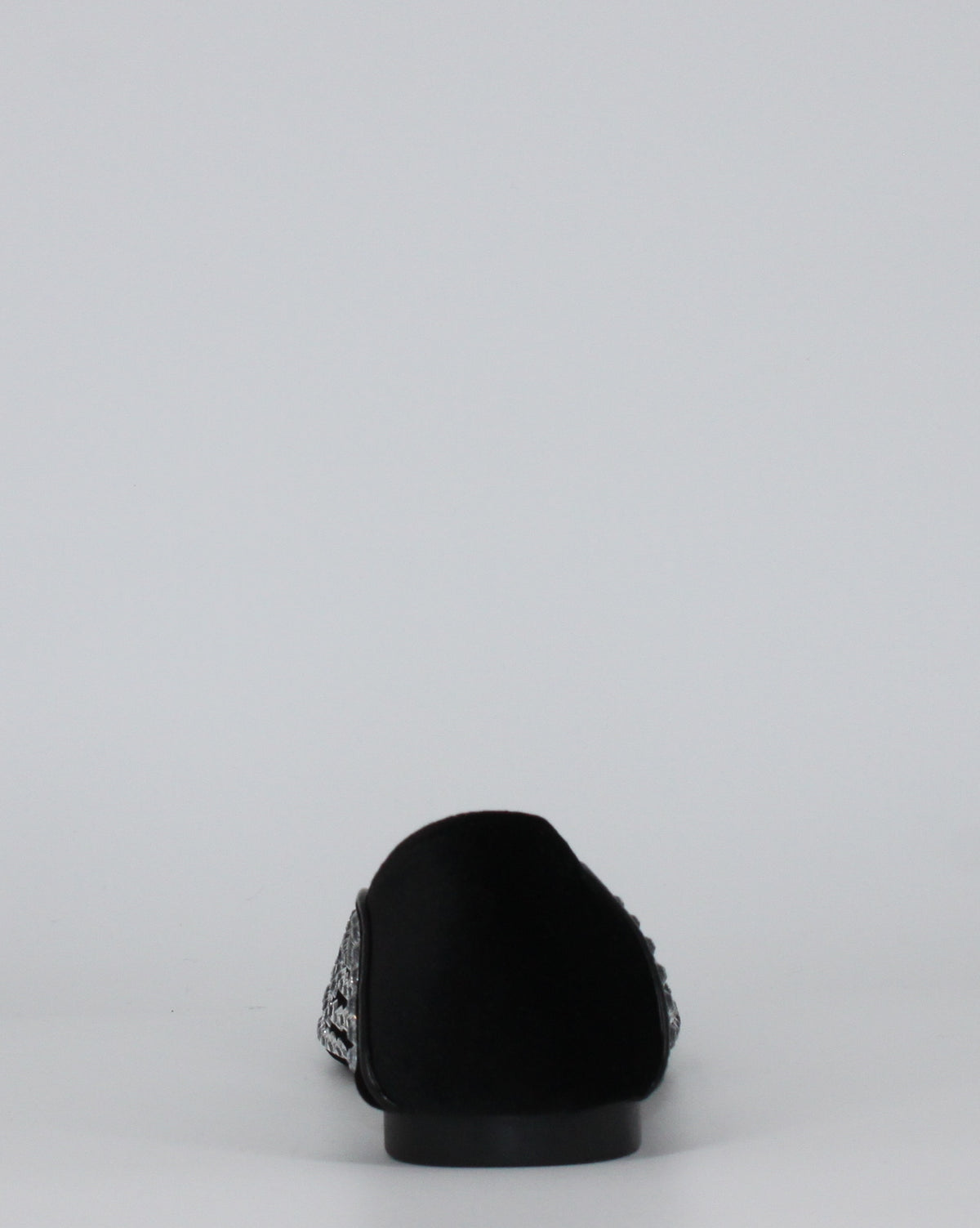 Ballerine  Scamosciate con Strass e Cristalli - nero
