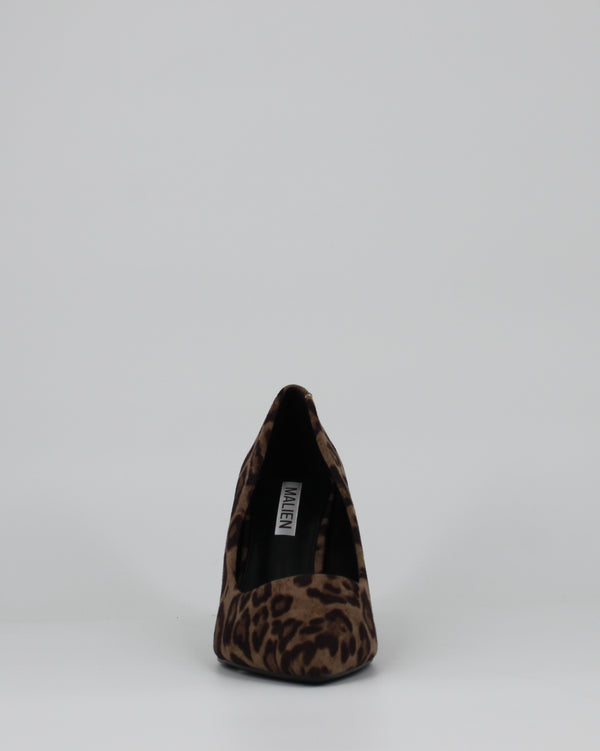 Scarpa Décolleté "Malien" con Tacco Flare - Leopardata