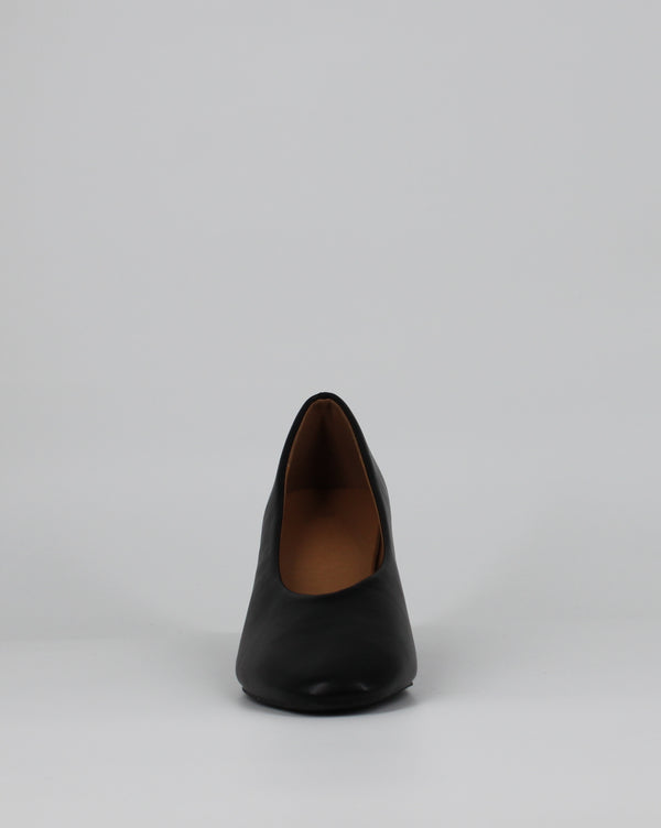 Scarpa Décolleté Minimal  con Tacco Block Heel - nera