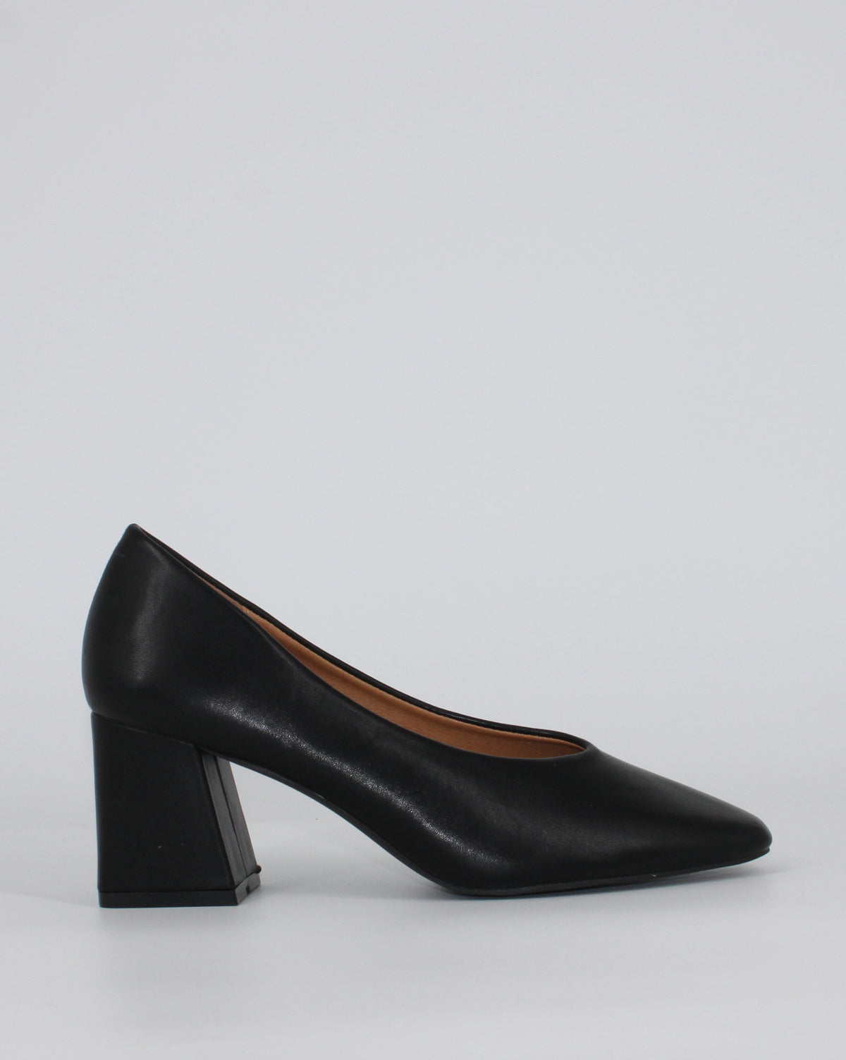 Scarpa Décolleté Minimal  con Tacco Block Heel - nera