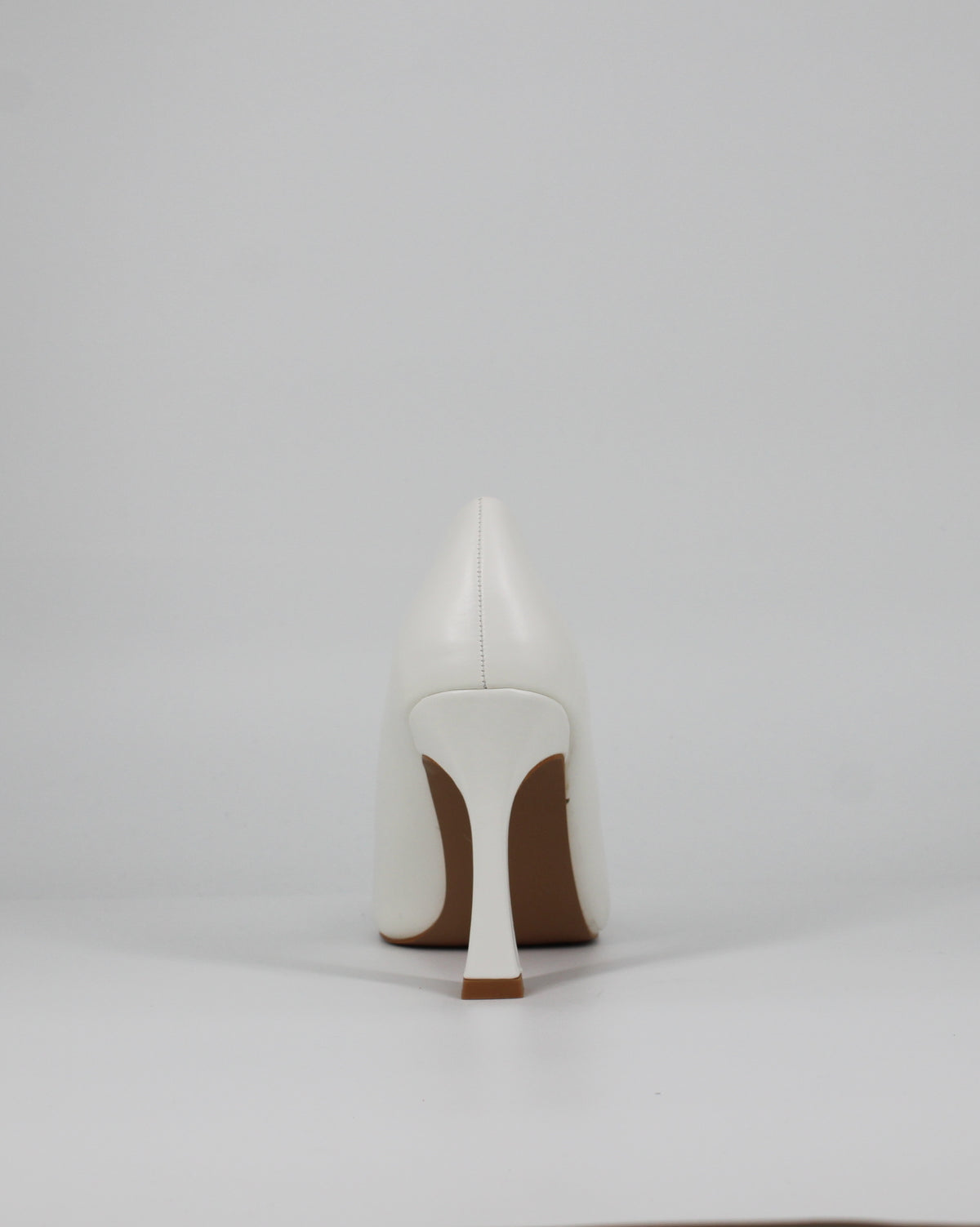 Scarpa Décolleté  con Tacco Flare - bianca