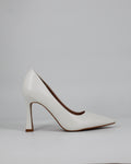 Scarpa Décolleté  con Tacco Flare - bianca