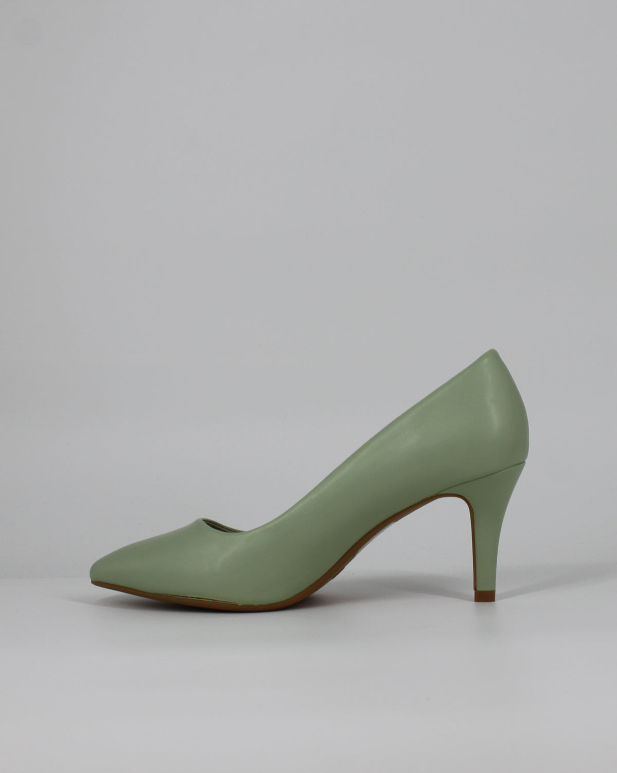 Scarpe Décolleté a Punta con Tacco Medio a Stiletto -  Verde