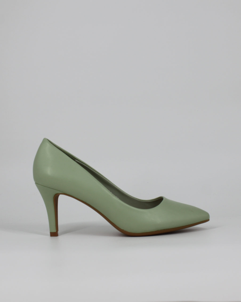 Scarpe Décolleté a Punta con Tacco Medio a Stiletto -  Verde